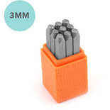 Embossing stempels, Font: Sans Serif , afm 3 mm, 9 stuk/ 1 set