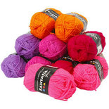 Fantasia acrylgaren, diverse kleuren, L: 80 m, 10x50 gr/ 1 doos