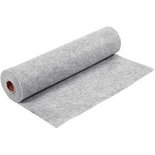 Hobbyvilt, grijs, B: 45 cm, dikte 1,5 mm, gemelleerd, 180-200 gr, 5 m/ 1 rol