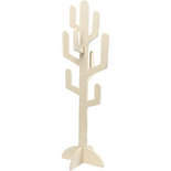Houten cactus, H: 60 cm, B: 18,5 cm, 1 stuk