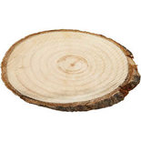 Houten schijf met bast - afm 9 -5x6 cm - dikte 6 mm - Creotime - 12 stuks