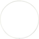 Metalen draadring, wit, d 15 cm, dikte 2 mm, 10 stuk/ 1 doos
