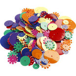 Pailletten, diverse kleuren, rond, afm 10-25 mm, 250 gr/ 1 doos