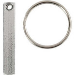 Sleutelhanger set, afm 40x5 mm, 6 stuk/ 1 doos
