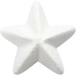 Sterren, wit, B: 6 cm, 50 stuk/ 1 doos