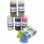Glitter en pailletten, pastelkleuren, 6x5 gr/ 1 doos