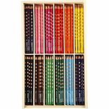 Groove Dunne Kleurpotloden, diverse kleuren, L: 18 cm, vulling 3,3 mm, 12x12 stuk/ 1 doos