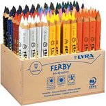 Super Ferby 1 Kleurpotloden, diverse kleuren, L: 12 cm, vulling 6,25 mm, 96 stuk/ 1 doos