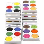 Waterverf, d: 57 mm, h: 19 mm, extra kleuren, primaire kleuren, 12schaal