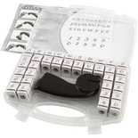 Handponsen Alfabet, afm 10 mm, , letters en cijfers, 1set