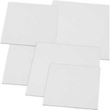 Canvas Paneel, wit, afm 15x15+20x20 cm, dikte 3 mm, 280 gr, 80 stuk/ 1 doos