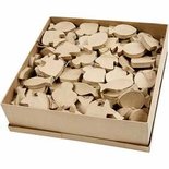Vissen, Papier Mache, H: 8 cm, dikte 12 mm, 162 stuk/ 1 doos