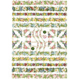 Vintage plaatjes, vel 16,5x23,5 cm, bloemen, 3vellen