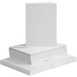 Kaarten en enveloppen, wit, afmeting kaart 10,5x15 cm, afmeting envelop 11,5x16,5 cm, 120+240 gr, 50 set/ 1 doos