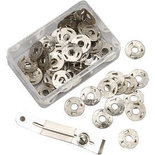 3-prong Zijde Pennen, d: 12 mm, h: 2 mm, , 100stuks