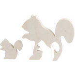 2in1 Figuren, eekhoorn, H: 3,5+8,5 cm, B: 4,2+10 cm, 1 set