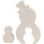 2in1 Figuren, sneeuwpop, H: 4,5+11,5 cm, B: 3+6,5 cm, 1 set