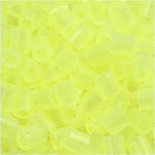 Strijkkralen, neon geel (32223), afm 5x5 mm, gatgrootte 2,5 mm, medium, 1100 stuk/ 1 doos