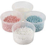 Pearl Clay®, lichtblauw, lichtrood, off-white, 1 set, 3x25+38 gr
