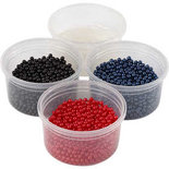Pearl Clay®, zwart, blauw, rood, 1 set, 3x25+38 gr