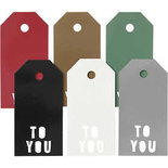 Cadeaulabels, afm 5x10 cm, 300 gr, , TO YOU, 6x15stuks