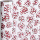 Inpakpapier, b: 50 cm, 80 gr, , denneappels, 150m