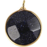 Sieradenhanger, d: 15 mm, gatgrootte 2 mm, blauw, 1stuk