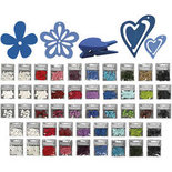 Houten decoraties, diverse kleuren, Inhoud kan variëren , 50 doos/ 1 doos