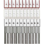 Papieren vlechtstroken, b: 15+25 mm, d: 6,5+11,5 cm, , metaalfolie, 3x10dozen