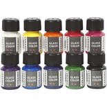 Keramiekverf - Diverse kleuren - 10x35ml - Glass Color Ceramic