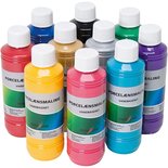 Glasverf - Porseleinverf - Diverse kleuren - Vanbaseret - 10x250 ml