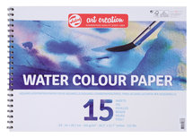 Aquarelpapier - Wit - Ringband - A3 - 240 grams - Art creation - 15 vellen