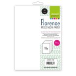 Karton - Mixed Media Papier - Wit - A4 - 240 gram - Florence - 10 vellen