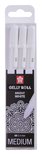 Gelpen - Gelly Roll - Sakura - 08 - 0,4mm - Medium - Wit - 3 stuks