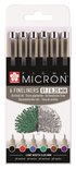 Pigma micron set 6 fineliners 01 basiskleuren