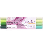 Brushpennen - Zig Brushables - set - 4 colors - green