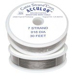 Hobbydraad Nyloncoating - Sieraden maken - Acculon - Zilverkleurig - 3 meter lang - 0,45mm dik - Cradt - 1 stuk