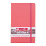 Schetsboek - Tekenboek - Harde kaft - Met Elastiek - Coral Red - 13x21cm - 140gr - 80 blz - Talens - 1 stuk