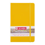 Schetsboek - Tekenboek - Harde kaft - Met Elastiek - Golden Yellow - 13x21cm - 140gr - 80 blz - Talens - 1 stuk