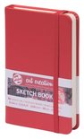 Schetsboek - Tekenboek - Harde kaft - Met Elastiek - Rood - 9x14cm - 140gr - 80blz - Talens - 1 stuk