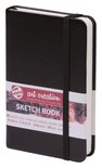 Schetsboek - Tekenboek - Harde kaft - Met Elastiek - Zwart - 9x14cm - 140gr - 80blz - Talens - 1 stuk