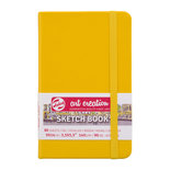Schetsboek - Tekenboek - Harde kaft - Met Elastiek - Golden Yellow - 9x14cm - 140gr - 80blz - Talens - 1 stuk