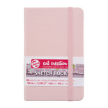 Schetsboek - Tekenboek - Harde kaft - Met Elastiek - Pastel Pink - 9x14cm - 140gr - 80blz - Talens - 1 stuk
