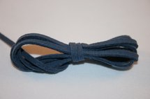Imitatie suede veter jeansblauw 3 mm