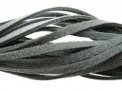 Imitatie suede veter grijs 3 mm