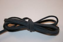 Imitatie suede veter antraciet 3 mm