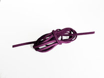 Imitatie suede veter roodpaars 3 mm