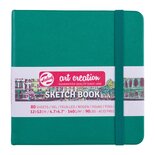 Schetsboek - Forest Green - 12x12 cm - Gebroken Wit Papier - 140 grams - Art creation - 80 vellen