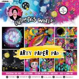Arty paper pad 20 x 20 cm Out of this world nr. 16