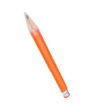 Reuze Grafietpotlood - Met Gum - 35cm - Oranje - 1 stuk